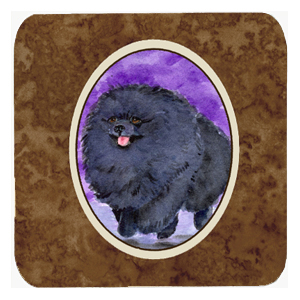 Pomeranian Foam Coasters, Set Of 4