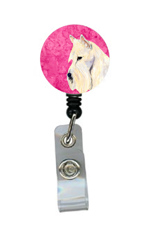 Scottish Terrier Retractable Badge Reel Or Id Holder With Clip