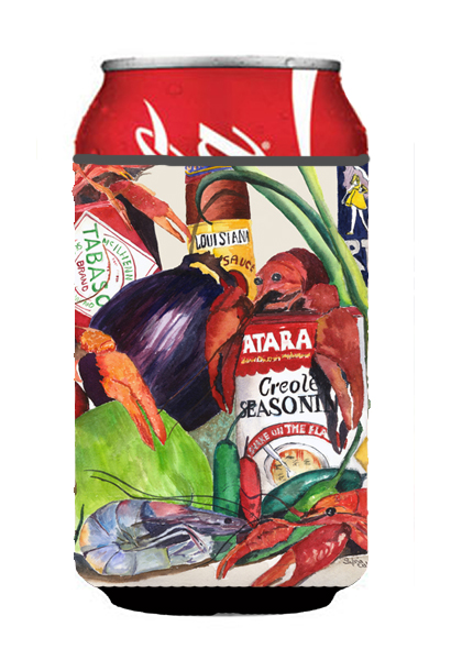 Picture of Carolines Treasures 8540-2CC Louisiana Spices Can or Bottle  Hugger
