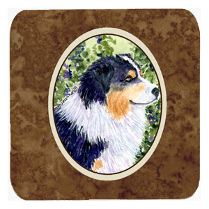 SS8737FC Australian Shepherd Foam Coasters- Set - 4