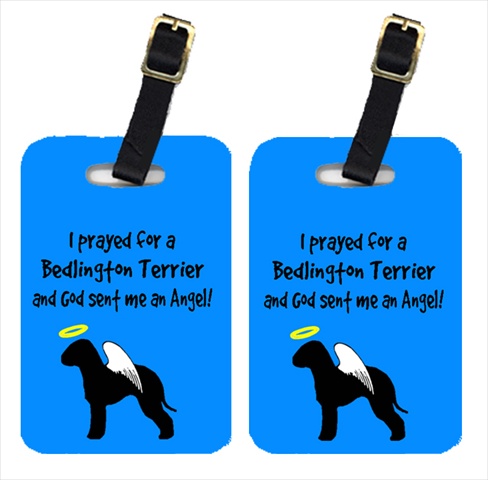 Bedlington Terrier Luggage Tags- Pair - 2
