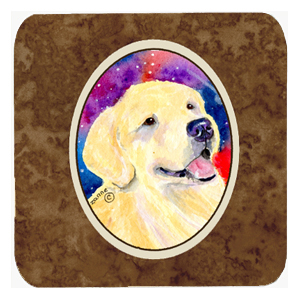 Golden Retriever Foam Coasters, Set - 4