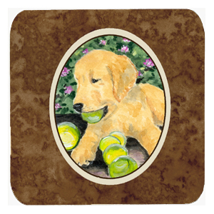 Golden Retriever Foam Coasters, Set - 4