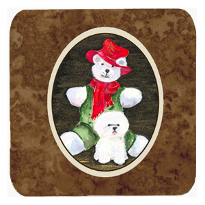 Bichon Frise Foam Coasters, Set - 4
