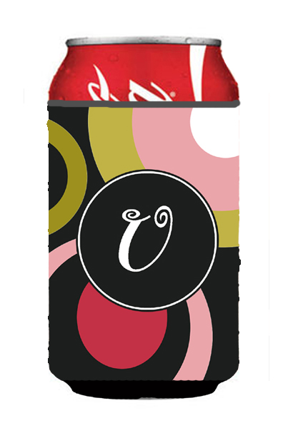 Picture of Carolines Treasures AM1001-UCC Monogram - Retro in Black Can or Bottle  Hugger