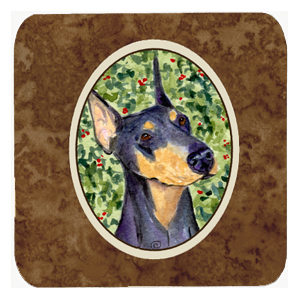 Doberman Foam Coasters, Set - 4
