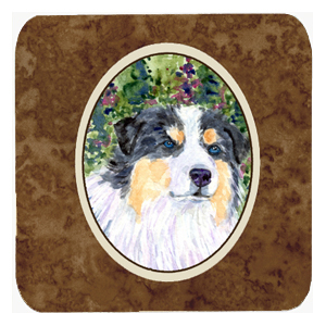 Australian Shepherd Foam Coasters, Set - 4