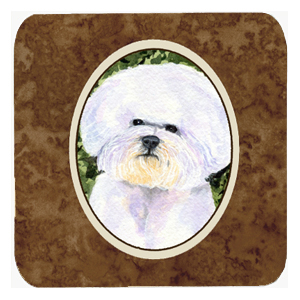 Bichon Frise Foam Coasters, Set - 4