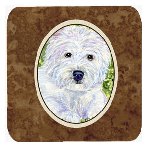 SS8835FC Westie Foam Coasters- Set - 4