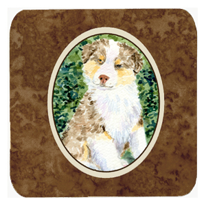 SS8847FC Australian Shepherd Foam Coasters- Set - 4
