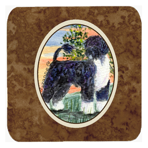 Portuguese Water Dog Foam Coasters, Set - 4
