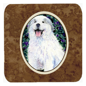 Great Pyrenees Foam Coasters, Set - 4