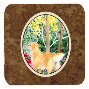 Golden Retriever Foam Coasters, Set - 4