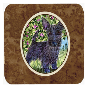 Scottish Terrier Foam Coasters, Set - 4