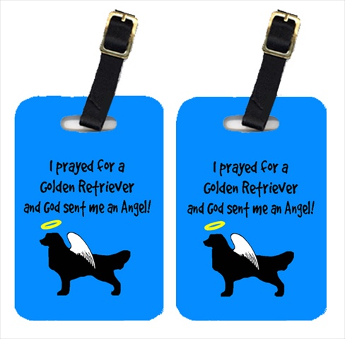 AN1033BT Golden Retriever Luggage Tags- Pair - 2