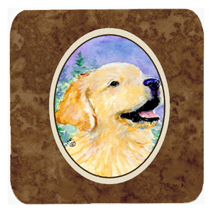 Golden Retriever Foam Coasters, Set - 4