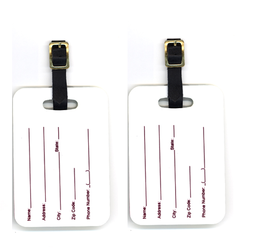 Tiger Stripe - Purple Gold Letter C Monogram Initial Luggage Tags- Pair - 2