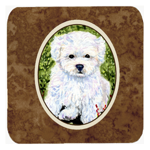 SS8913FC Bichon Frise Foam Coasters- Set - 4