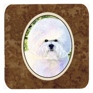 Bichon Frise Foam Coasters, Set - 4