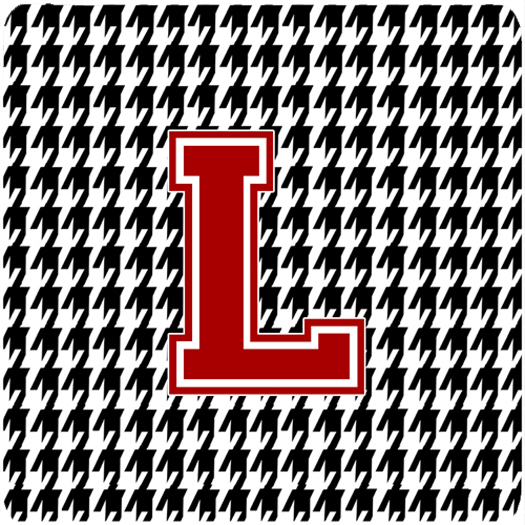 CJ1021-LFC Monogram - Houndstooth Foam Coasters Initial L- Set - 4