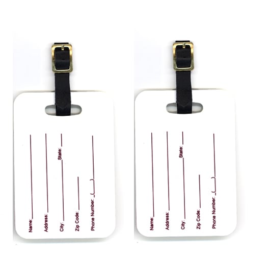 Tiger Stripe - Purple Gold Letter O Monogram Initial Luggage Tag- Pair - 2