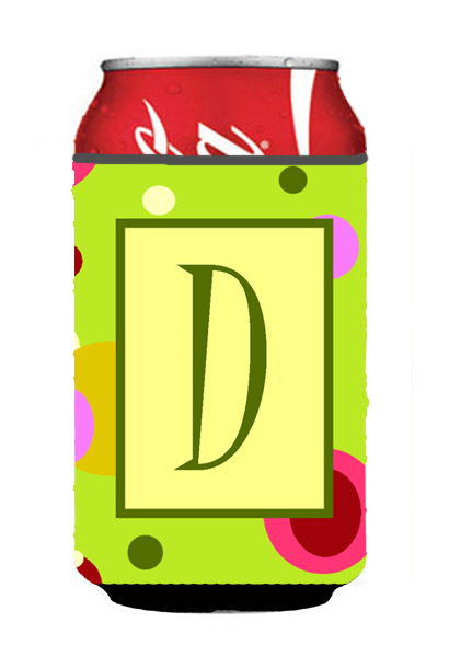 CJ1010-DCC Letter D Initial Monogram - Green Can or Bottle Hugger