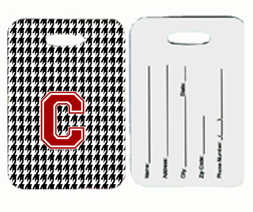 Monogram - Houndstooth Black Initial C Monogram Initial Luggage Tag- Pair - 2