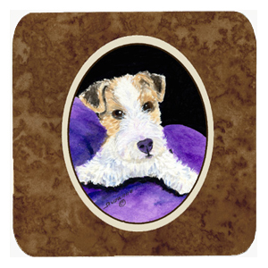 Fox Terrier Foam Coasters, Set - 4