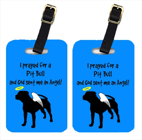 Carolines Treasures AN1153BT Pit Bull Luggage Tags44; Pair - 2