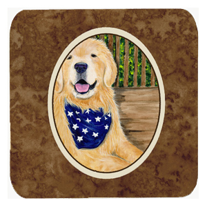 Golden Retriever Foam Coasters, Set - 4