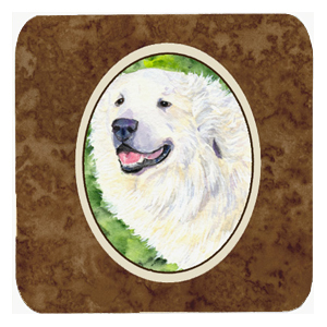Great Pyrenees Foam Coasters, Set - 4