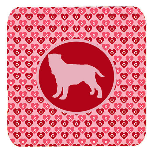 Neapolitan Mastiff Valentine Hearts Foam Coasters, Set - 4