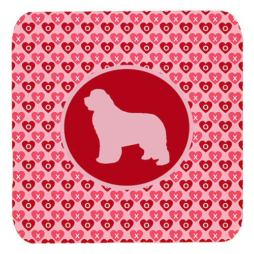 Newfoundland Valentine Hearts Foam Coasters, Set - 4