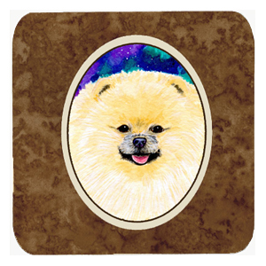 Pomeranian Foam Coasters, Set - 4