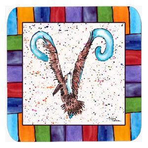 Picture of Carolines Treasures 8445-FC Pelican Foam Coasters - Set 4- 3.5 x 3.5 In.