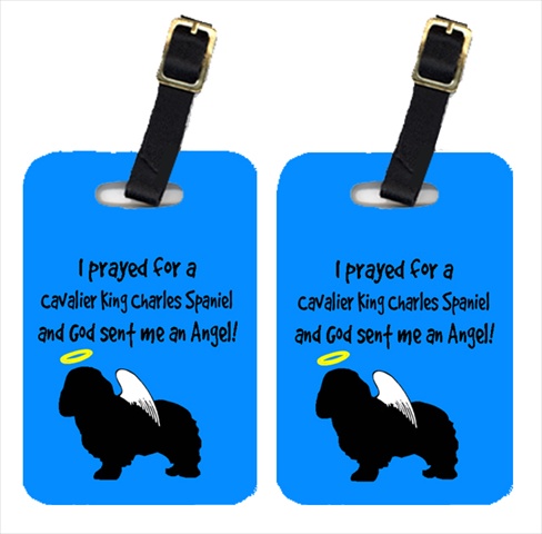 Cavalier Spaniel Luggage Tag - Pair 2- 4 x 2.75 In.