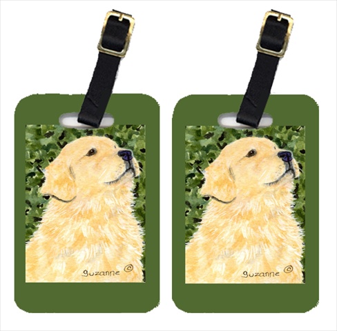 Golden Retriever Luggage Tag - Pair 2- 4 x 2.75 In.