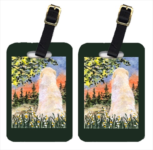 Golden Retriever Luggage Tag - Pair 2- 4 x 2.75 In.
