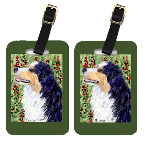 Australian Shepherd Luggage Tag - Pair 2- 4 x 2.75 In.