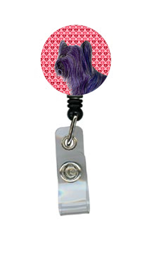 Skye Terrier Retractable Badge Reel Or Id Holder With Clip