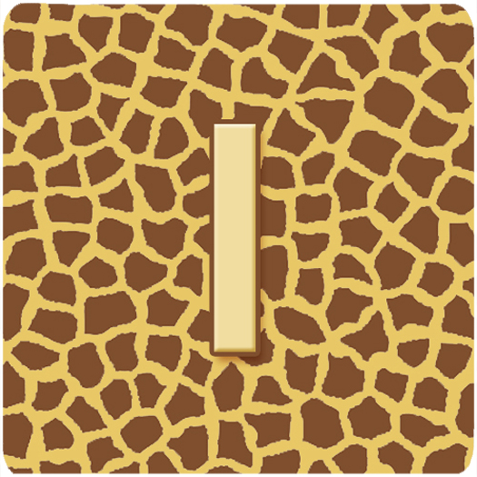Monogram - Giraffe Foam Coasters, Initial Letter I - Set 4, 3.5 x 3.5 In.