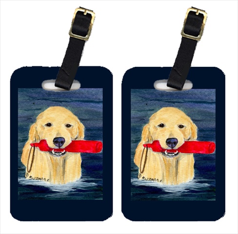 Golden Retriever Luggage Tag - Pair 2, 4 x 2.75 In.