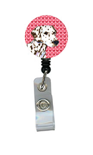Dalmatian Retractable Badge Reel Or Id Holder With Clip