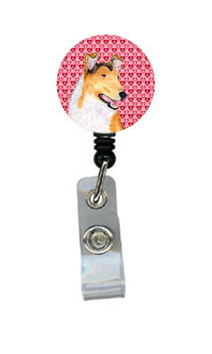 Collie Smooth Retractable Badge Reel Or Id Holder With Clip