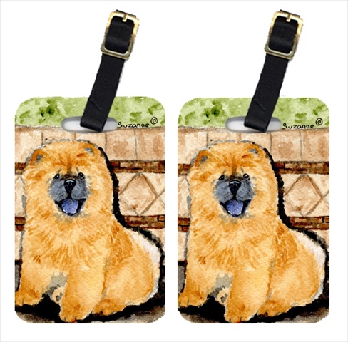 SS8875BT Chow Chow Luggage Tag - Pair 2- 4 x 2.75 In.