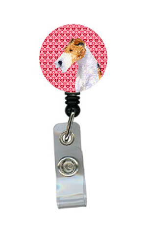 Fox Terrier Retractable Badge Reel Or Id Holder With Clip