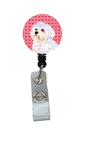 Maltese Retractable Badge Reel Or Id Holder With Clip