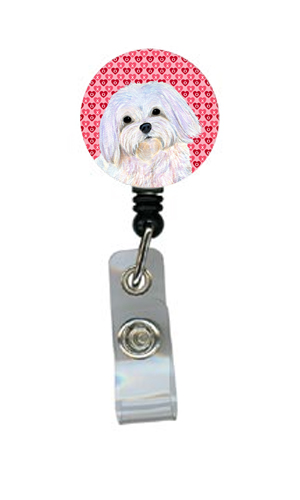 Maltese Retractable Badge Reel Or Id Holder With Clip