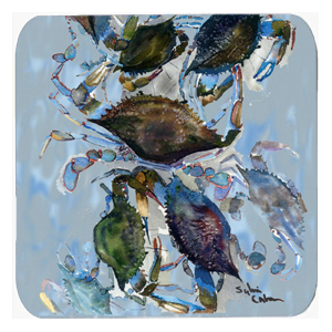 Crab Foam Coasters - Set 4, 3.5 x 3.5 In.