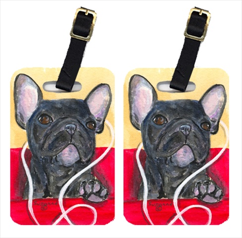French Bulldog Luggage Tag - Pair 2, 4 x 2.75 In.